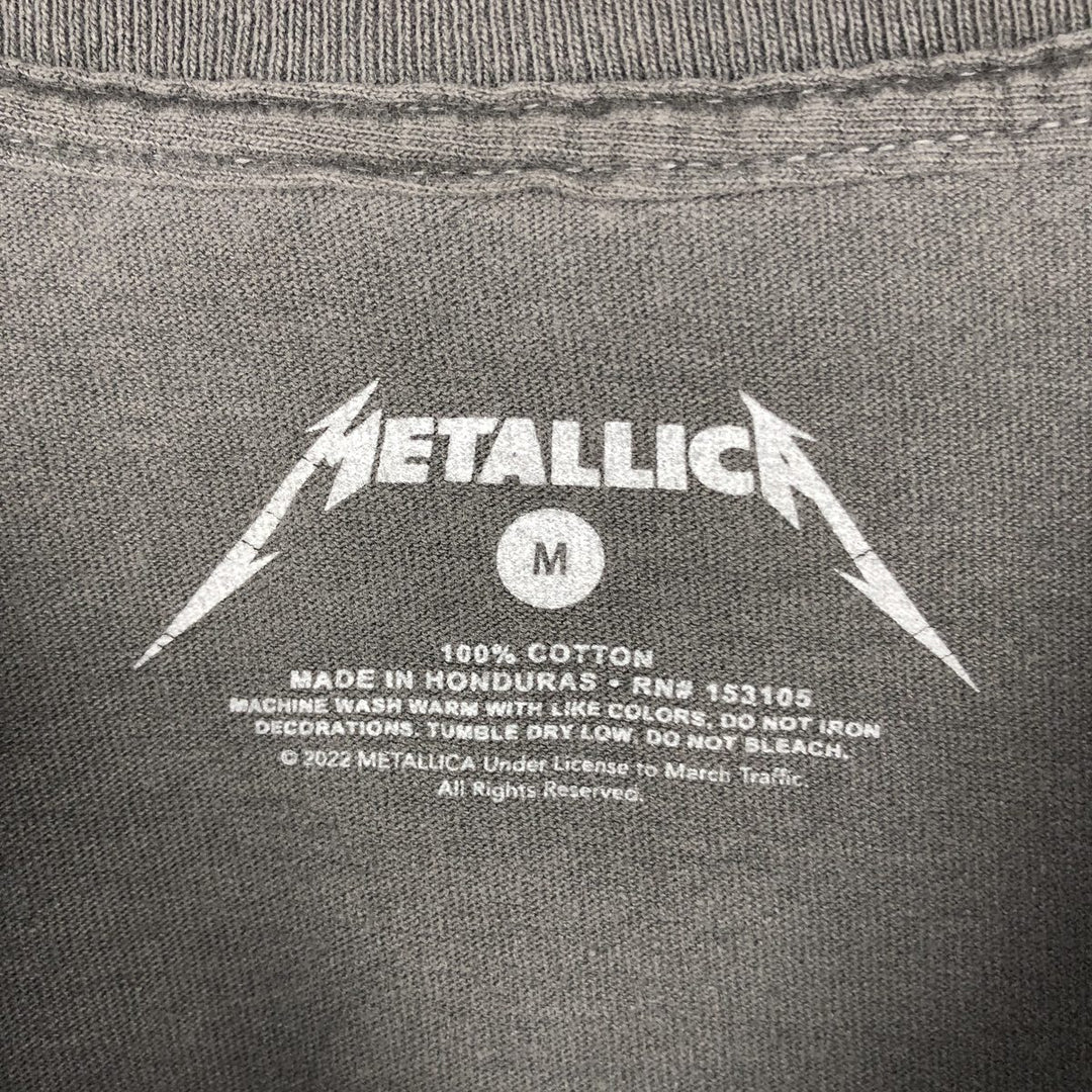 METALLICA Metallica Band T-shirt Band T Men's M size cotton black type Vintage Second Hand