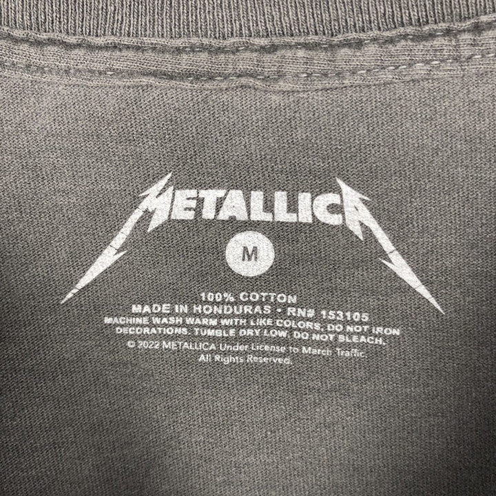 METALLICA Metallica Band T-shirt Band T Men's M size cotton black type Vintage Second Hand