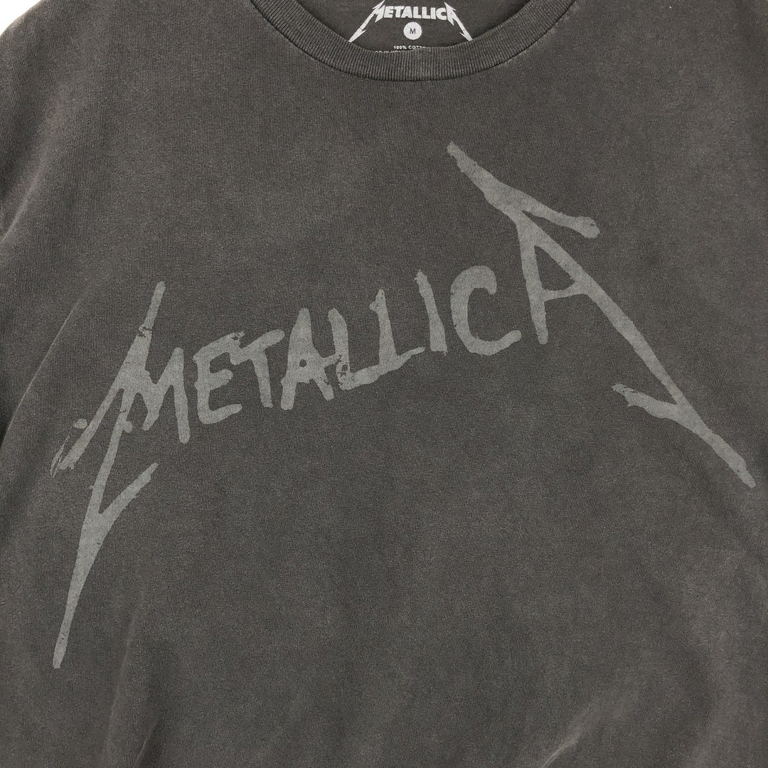 METALLICA Metallica Band T-shirt Band T Men's M size cotton black type Vintage Second Hand