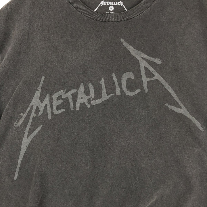 METALLICA Metallica Band T-shirt Band T Men's M size cotton black type Vintage Second Hand