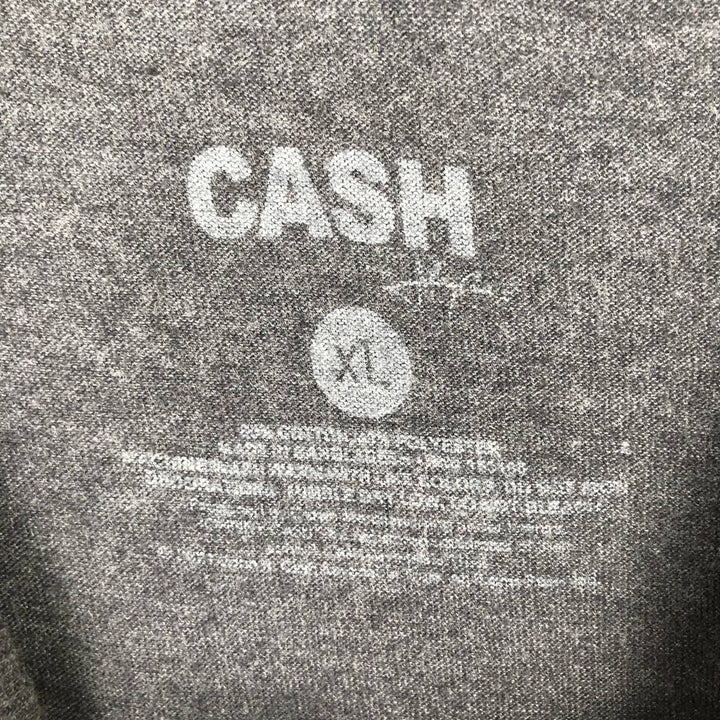 JOHNNY CASH Johnny Cash Band T-shirt Band T Men's XL size unclear Charcoal Vintage Second Hand