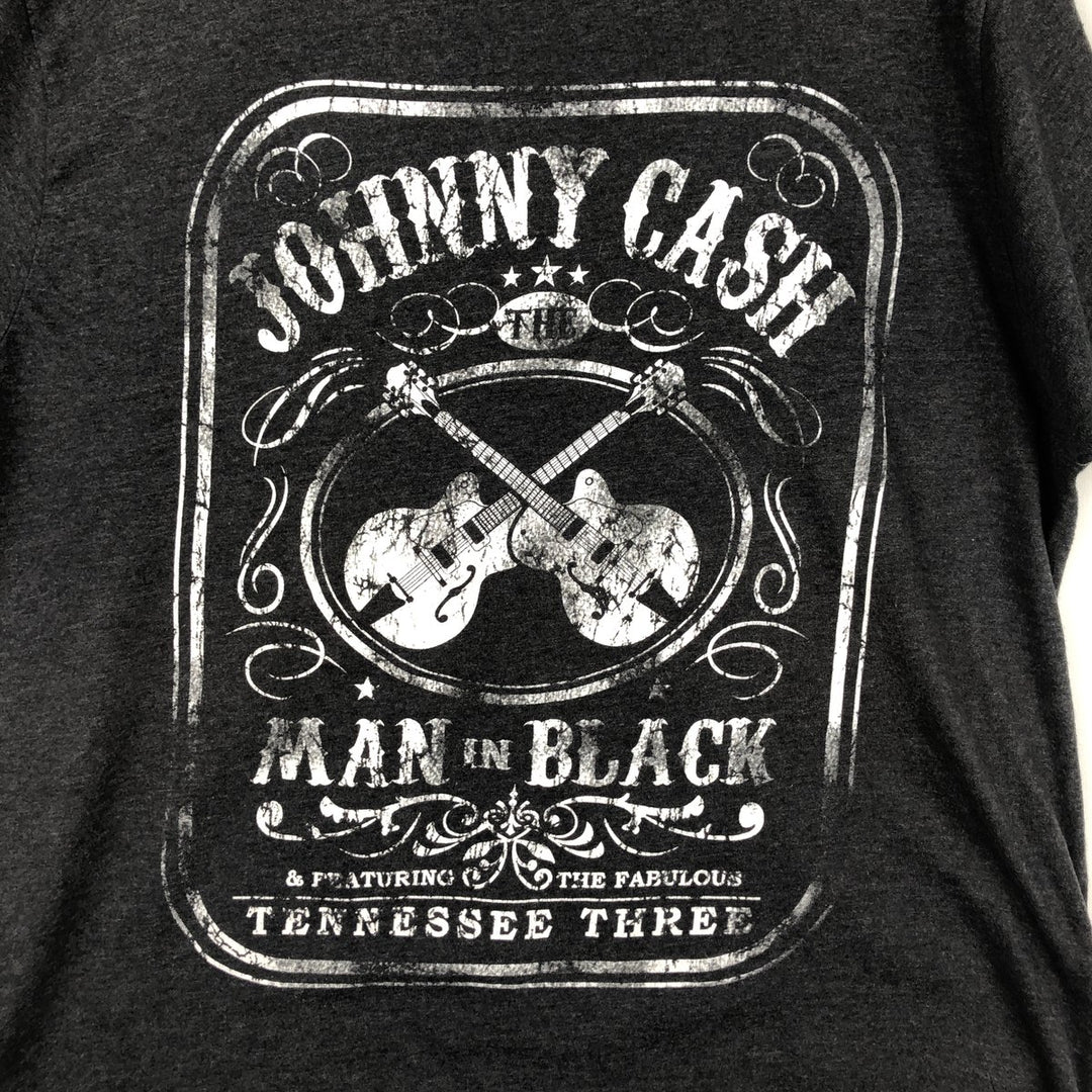 JOHNNY CASH Johnny Cash Band T-shirt Band T Men's XL size unclear Charcoal Vintage Second Hand