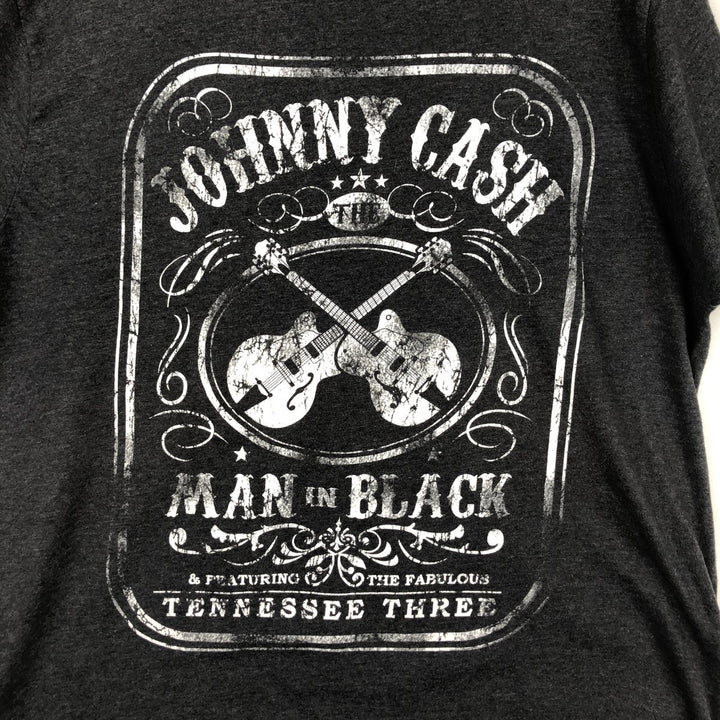 JOHNNY CASH Johnny Cash Band T-shirt Band T Men's XL size unclear Charcoal Vintage Second Hand