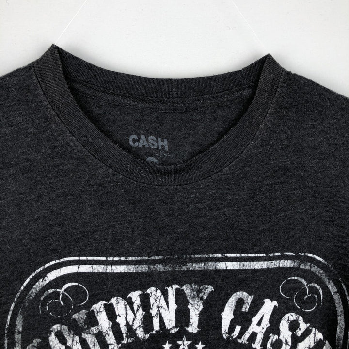 JOHNNY CASH Johnny Cash Band T-shirt Band T Men's XL size unclear Charcoal Vintage Second Hand
