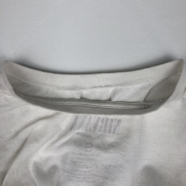 NIRVANA band t-shirt, made in the UK, men's size S equivalent. cotton white type Vintage Second Hand