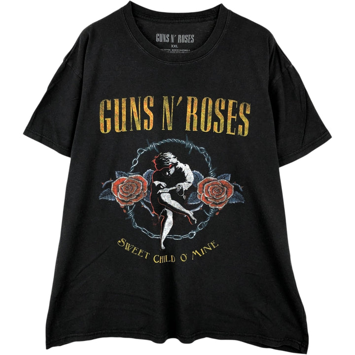 GUNS N' ROSES Guns N' Roses Band T-Shirt Band Tee Men's XXL cotton black type Vintage Second Hand