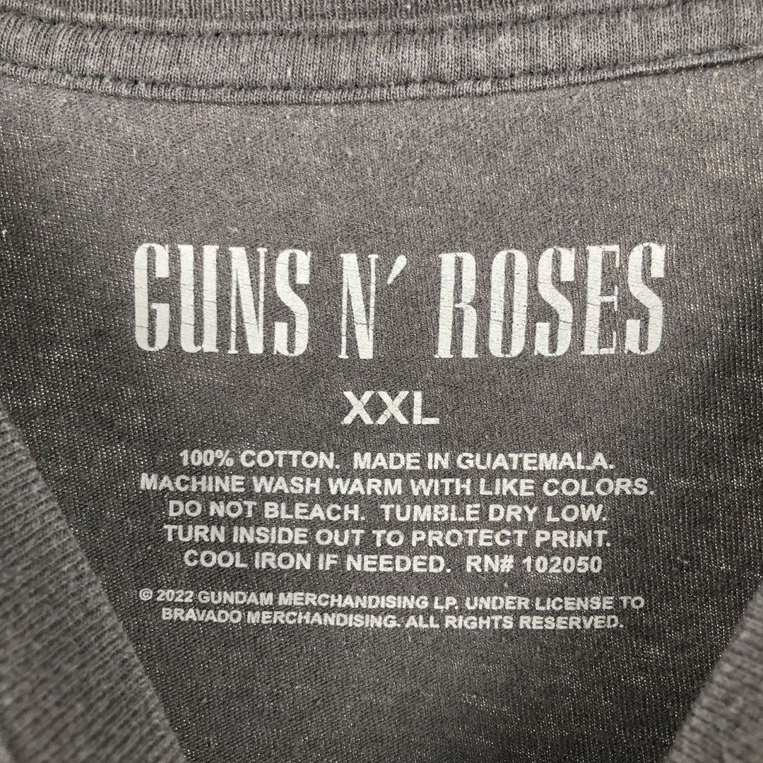 GUNS N' ROSES Guns N' Roses Band T-Shirt Band Tee Men's XXL cotton black type Vintage Second Hand