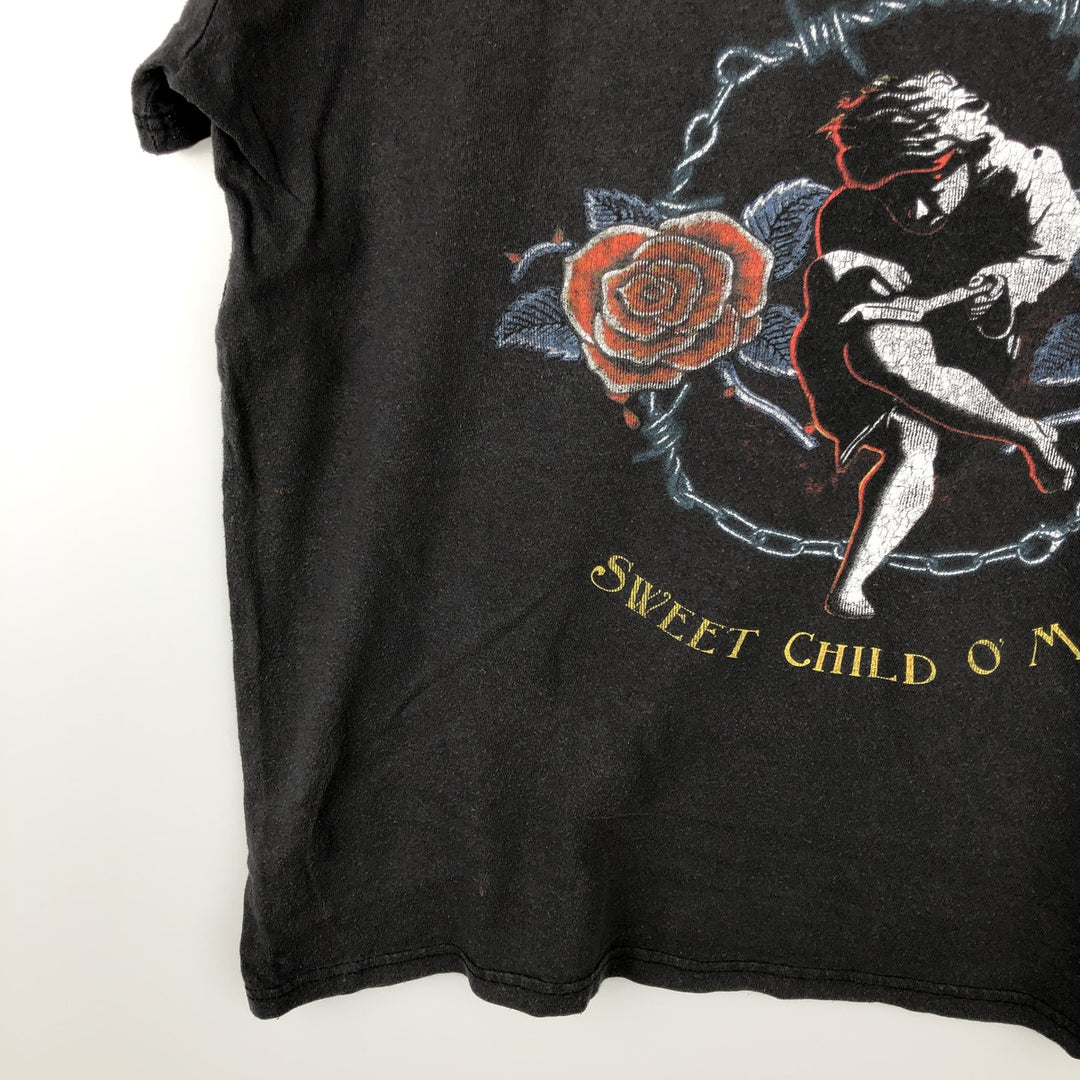 GUNS N' ROSES Guns N' Roses Band T-Shirt Band Tee Men's XXL cotton black type Vintage Second Hand