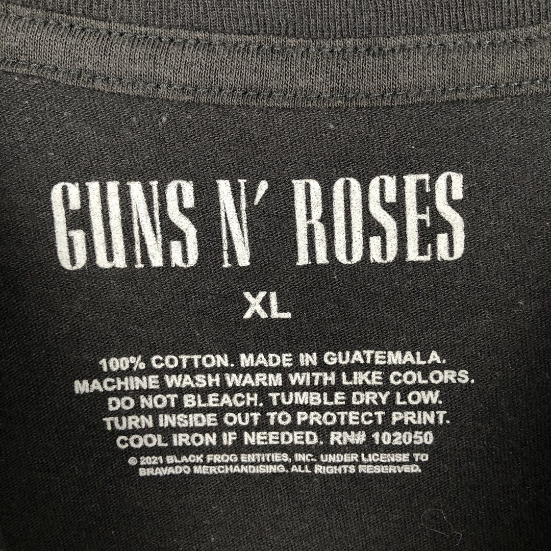 GUNS N' ROSES Guns N' Roses Band T-Shirt Band Tee Men's XL cotton black type Vintage Second Hand