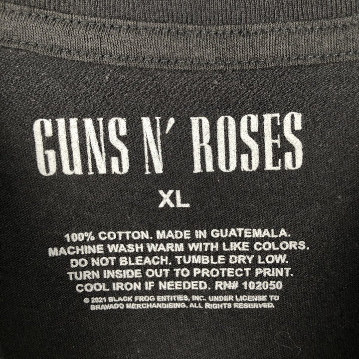 GUNS N' ROSES Guns N' Roses Band T-Shirt Band Tee Men's XL cotton black type Vintage Second Hand