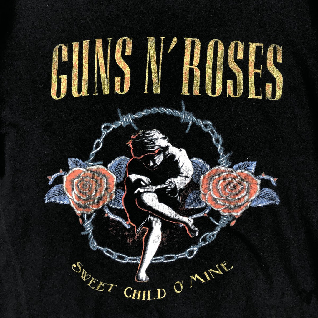 GUNS N' ROSES Guns N' Roses Band T-Shirt Band Tee Men's XL cotton black type Vintage Second Hand