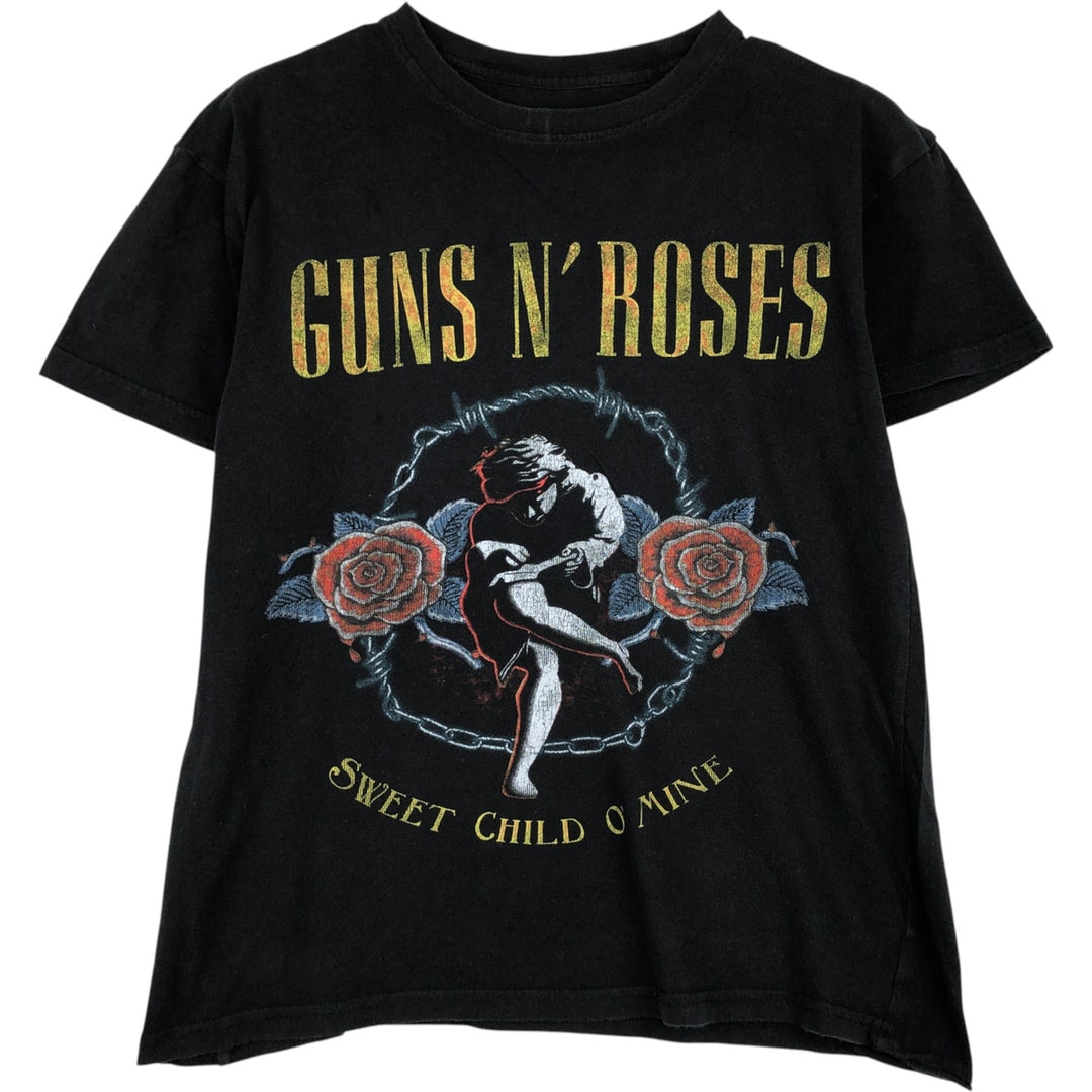 GUNS N' ROSES Guns N' Roses Band T-shirt Band T Men's S size cotton black type Vintage Second Hand