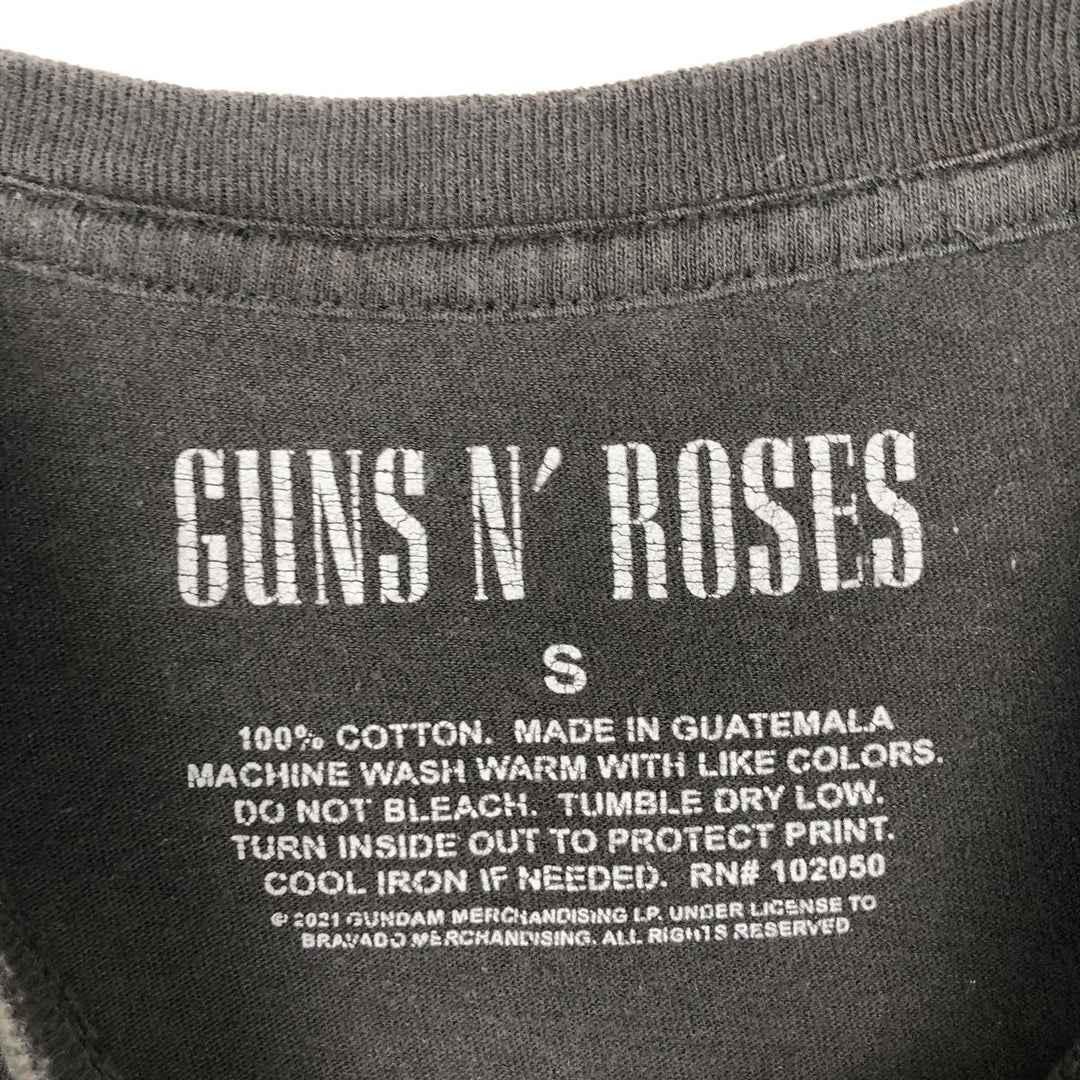 GUNS N' ROSES Guns N' Roses Band T-shirt Band T Men's S size cotton black type Vintage Second Hand