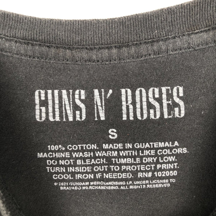 GUNS N' ROSES Guns N' Roses Band T-shirt Band T Men's S size cotton black type Vintage Second Hand