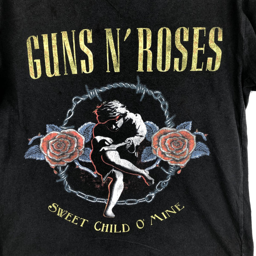GUNS N' ROSES Guns N' Roses Band T-shirt Band T Men's S size cotton black type Vintage Second Hand
