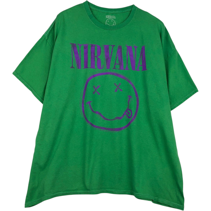 NIRVANA Nirvana Band T-shirt, Band T, Men's XXL cotton green type Vintage Second Hand