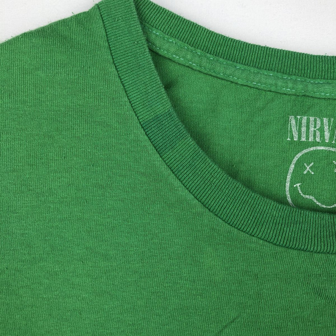 NIRVANA Nirvana Band T-shirt, Band T, Men's XXL cotton green type Vintage Second Hand