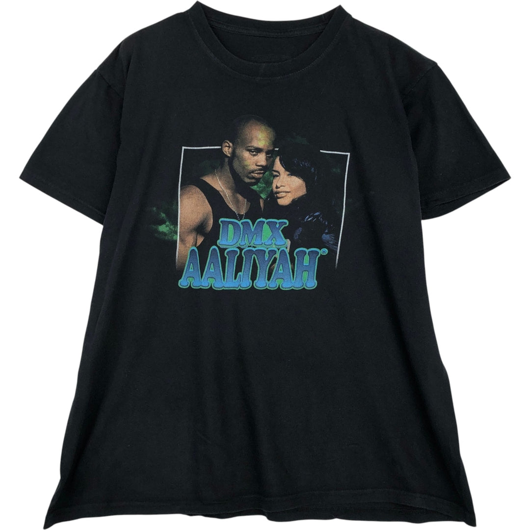 DXM AALIYAH Rap T-Shirt (Men's XL equivalent) unclear black type Vintage Second Hand