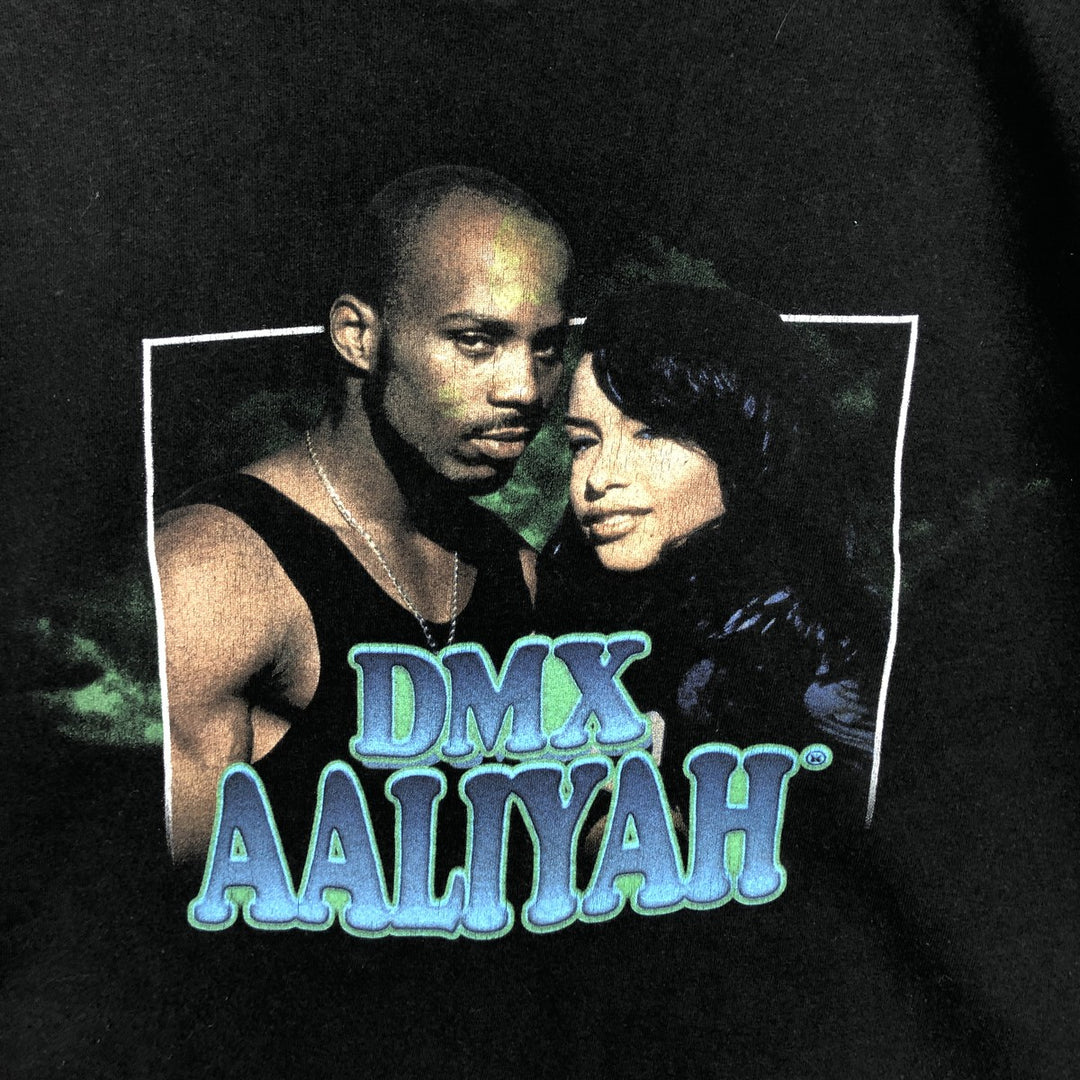 DXM AALIYAH Rap T-Shirt (Men's XL equivalent) unclear black type Vintage Second Hand