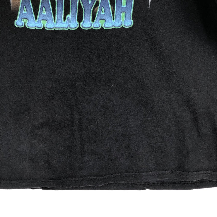 DXM AALIYAH Rap T-Shirt (Men's XL equivalent) unclear black type Vintage Second Hand