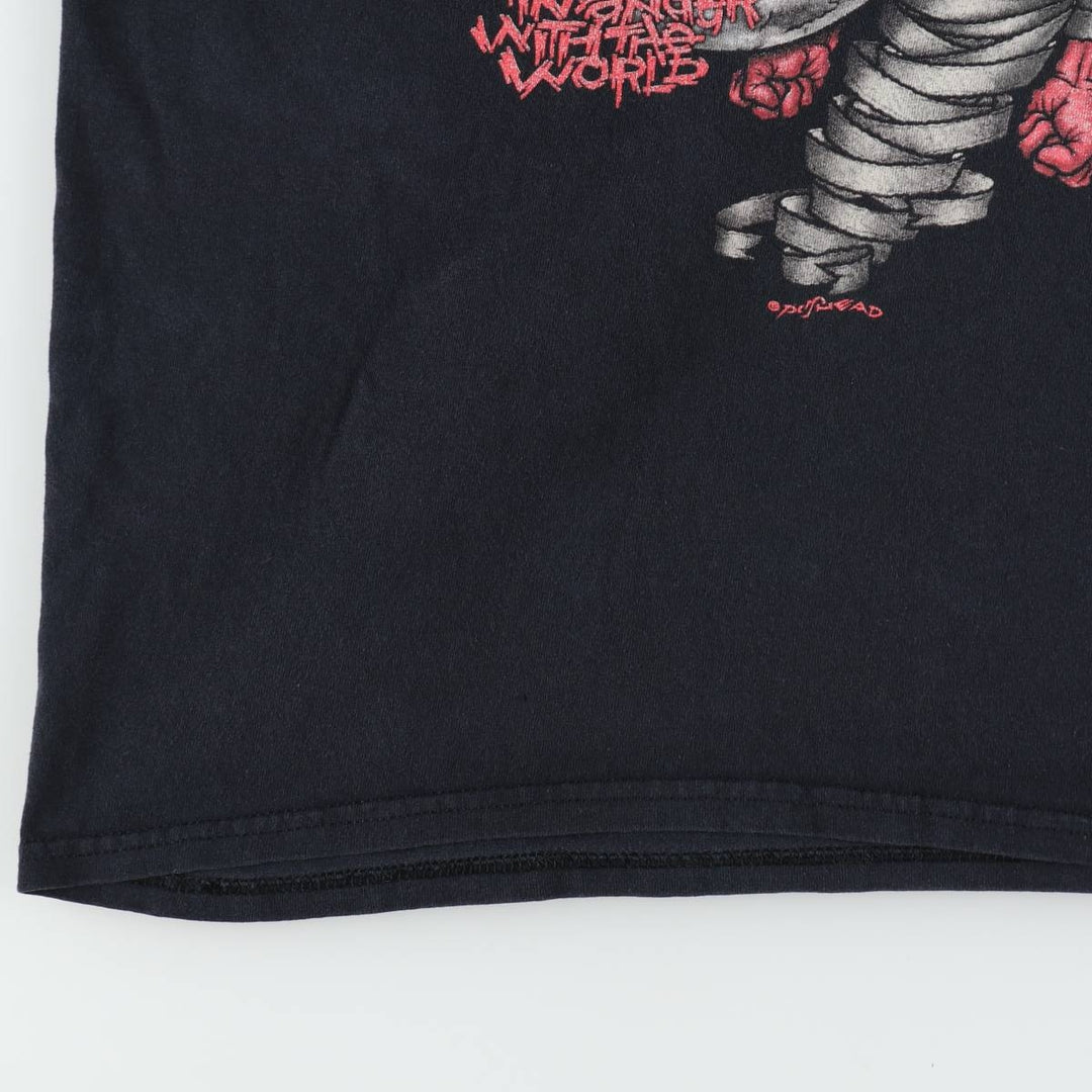 METALLICA Metallica Band T-shirt Band T Men's L size cotton black type Vintage Second Hand