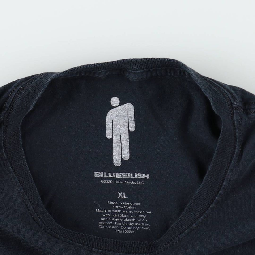 BILLIE EILISH Billie Eilish Band T-Shirt, Men's XL cotton navy blue type Vintage Second Hand