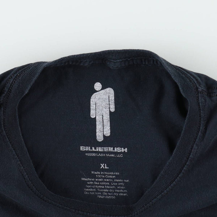 BILLIE EILISH Billie Eilish Band T-Shirt, Men's XL cotton navy blue type Vintage Second Hand