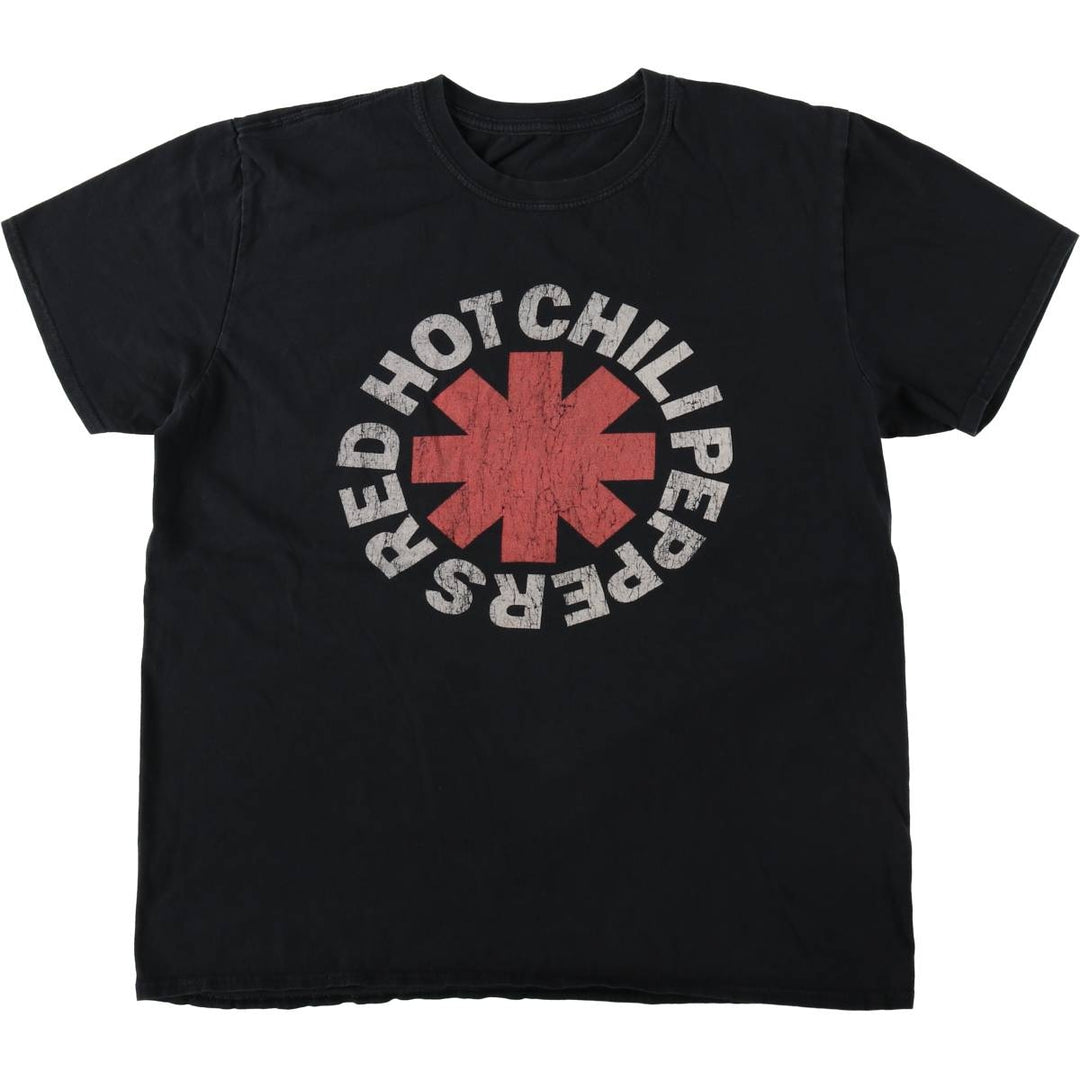 RED HOT CHILI PEPPERS Red Hot Chili Peppers Band T-shirt Band T Men's M size unclear black type Vintage Second Hand