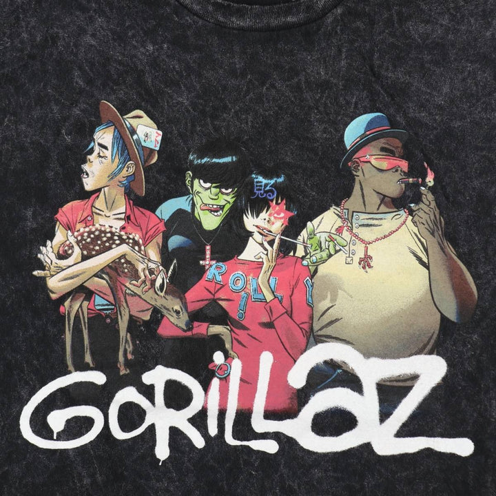 GORILLAZ Gorillaz band T-shirt, men's size M cotton black type Vintage Second Hand