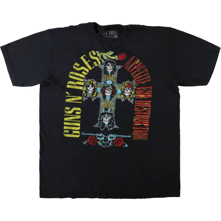 GUNS N' ROSES Guns N' Roses Band T-Shirt Band Tee Men's XXL cotton black type Vintage Second Hand