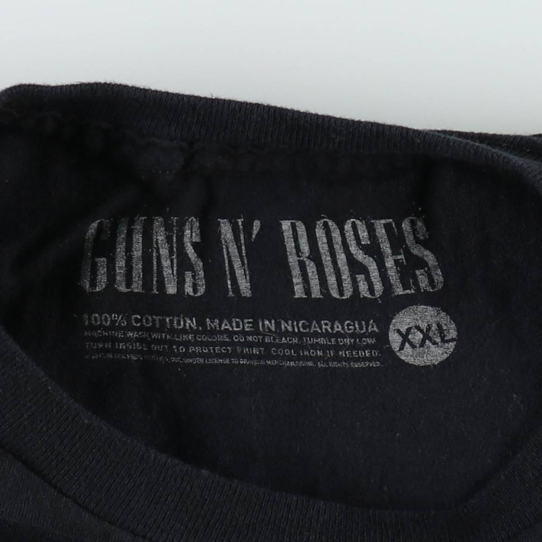 GUNS N' ROSES Guns N' Roses Band T-Shirt Band Tee Men's XXL cotton black type Vintage Second Hand