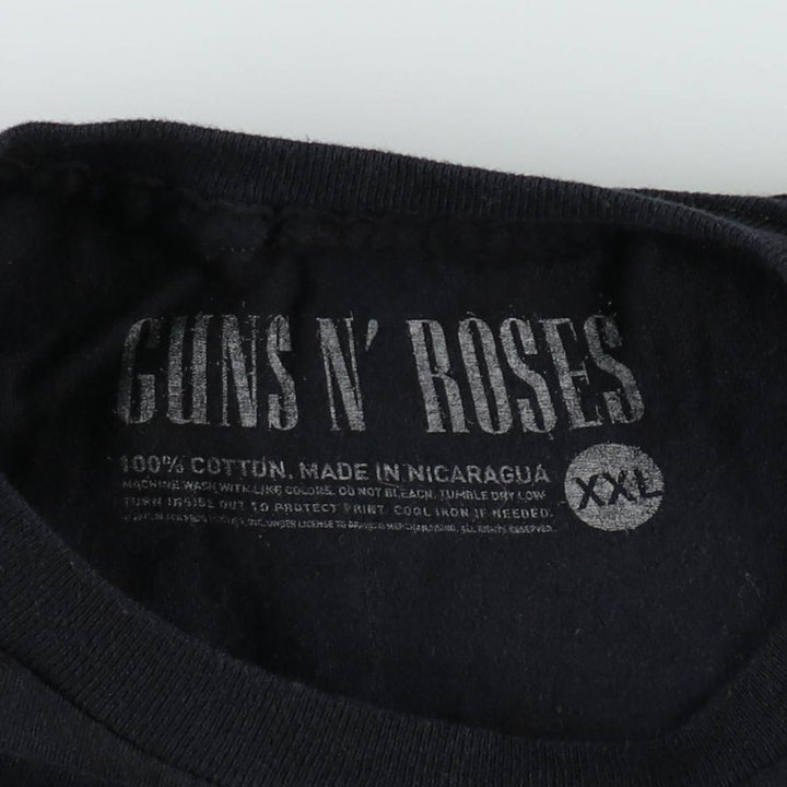 GUNS N' ROSES Guns N' Roses Band T-Shirt Band Tee Men's XXL cotton black type Vintage Second Hand