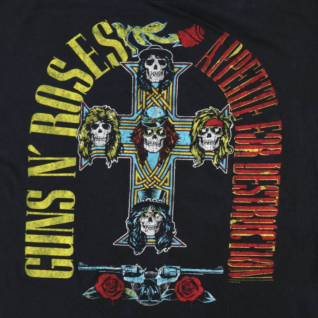 GUNS N' ROSES Guns N' Roses Band T-Shirt Band Tee Men's XXL cotton black type Vintage Second Hand