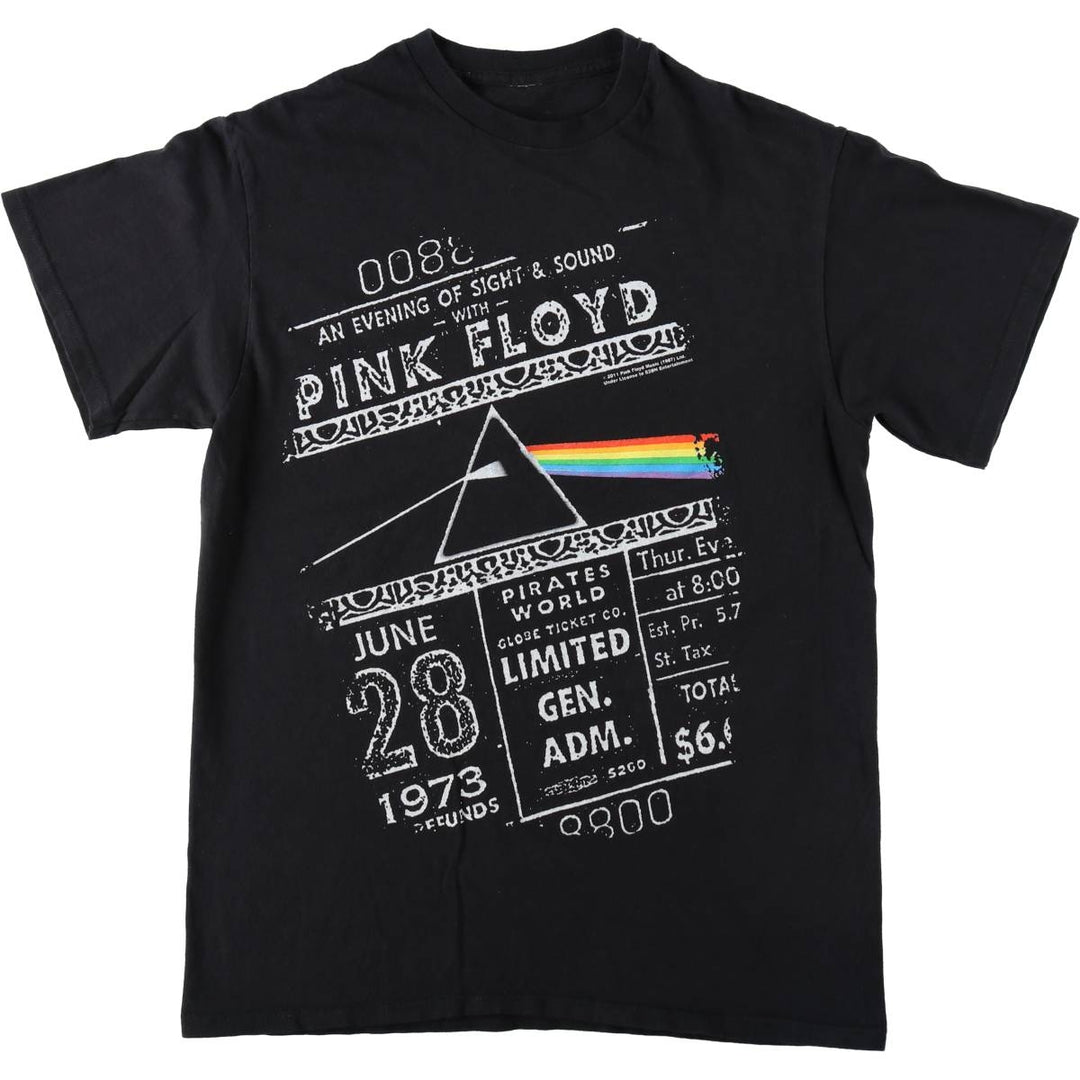 PINK FLOYD Pink Floyd Band T-shirt Band T Men's M size unclear black type Vintage Second Hand