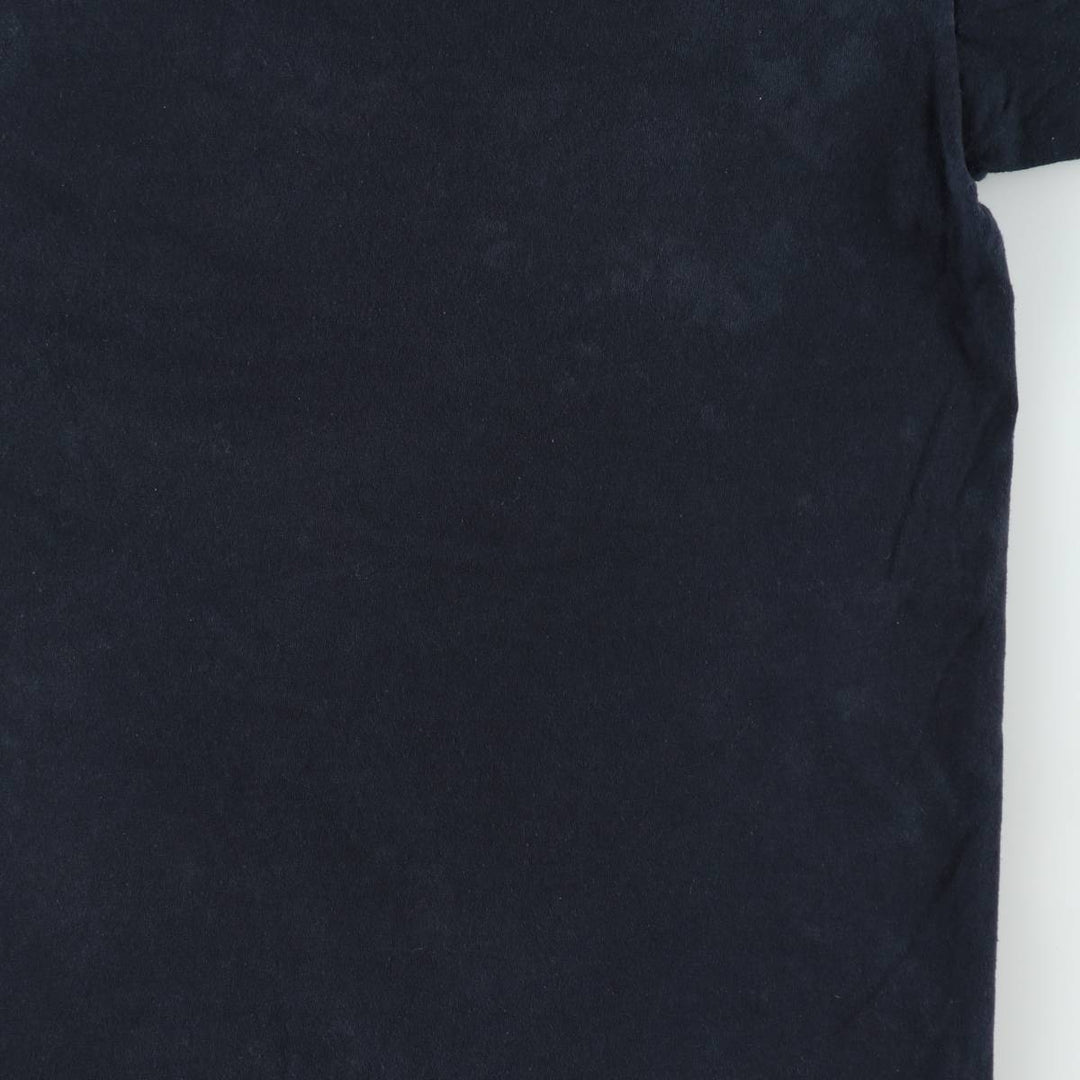 Fruit of the Loom Heavy Cotton Mac Miller Wrap T-Shirt (Men's Size L) cotton navy blue type Vintage Second Hand