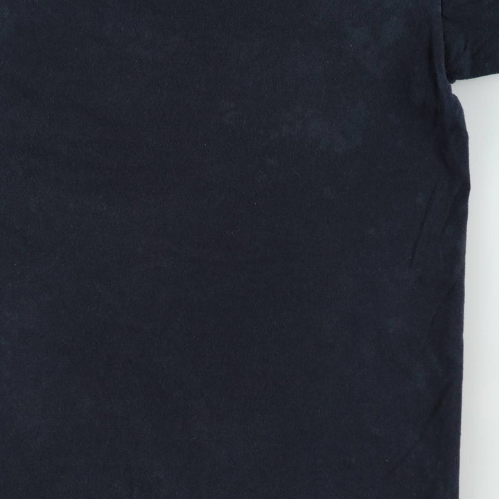 Fruit of the Loom Heavy Cotton Mac Miller Wrap T-Shirt (Men's Size L) cotton navy blue type Vintage Second Hand