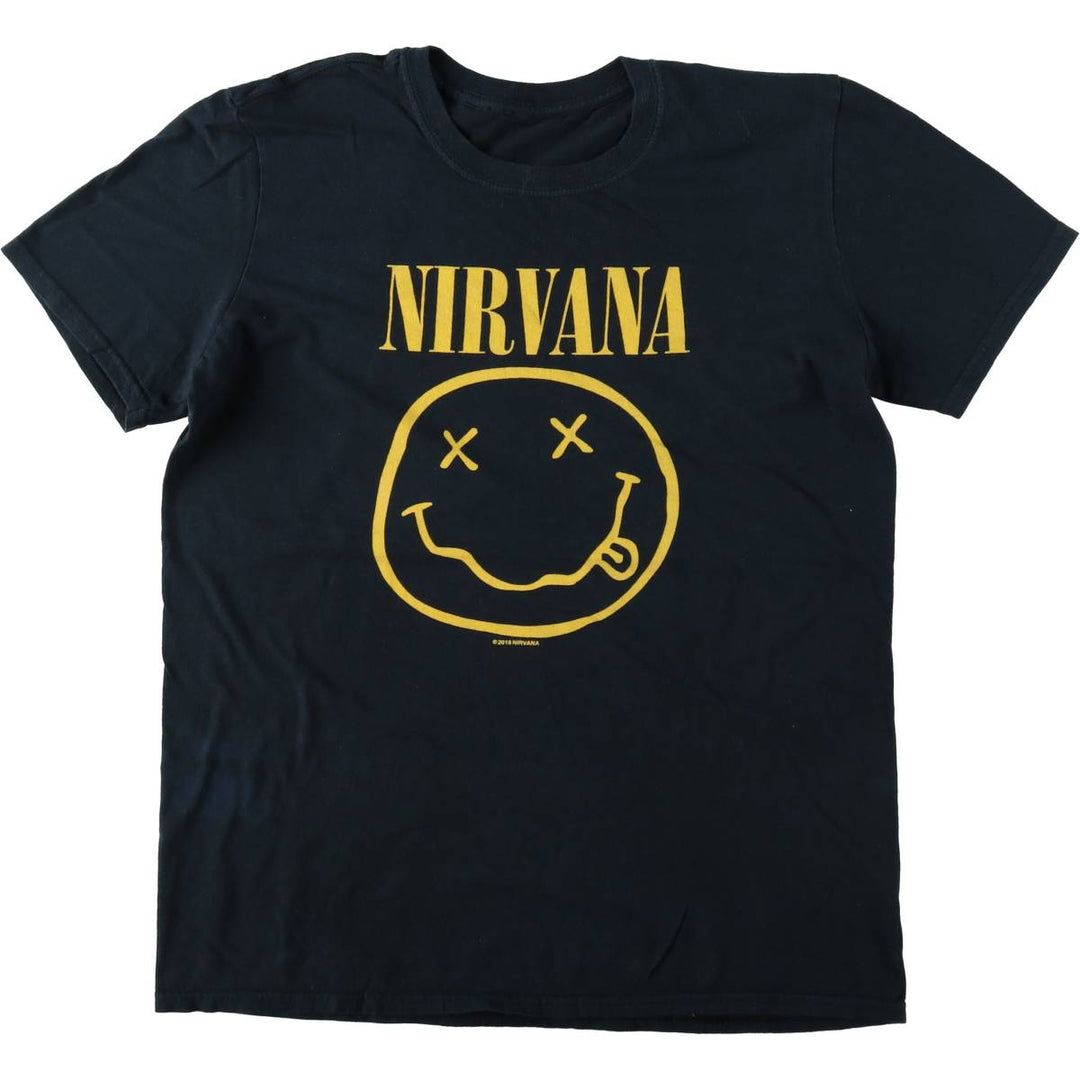 NIRVANA Nirvana Band T-shirt, Band T, Men's S size unclear black type Vintage Second Hand