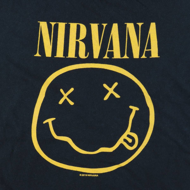 NIRVANA Nirvana Band T-shirt, Band T, Men's S size unclear black type Vintage Second Hand