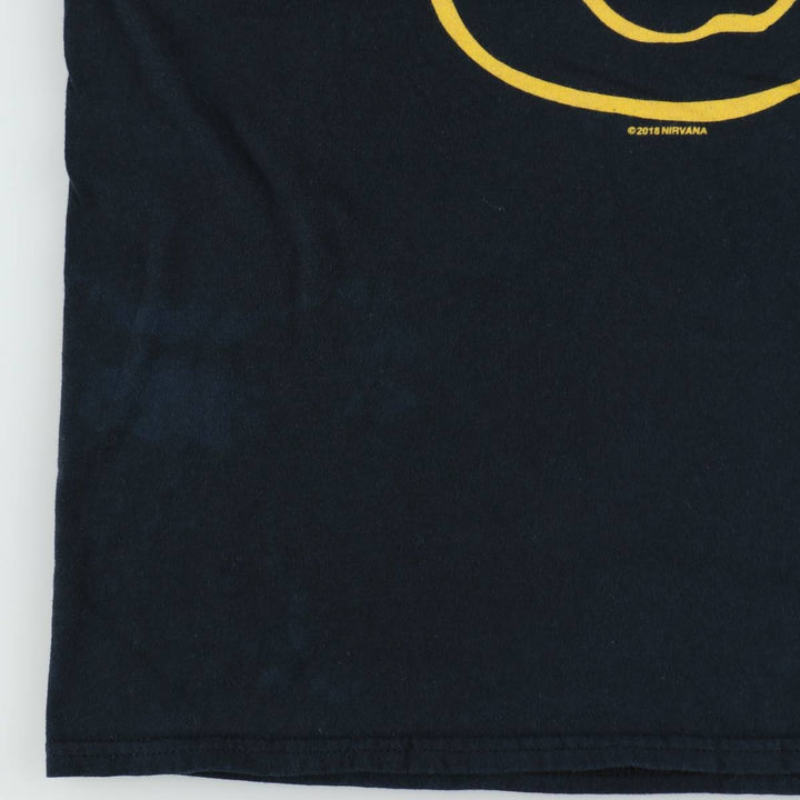 NIRVANA Nirvana Band T-shirt, Band T, Men's S size unclear black type Vintage Second Hand