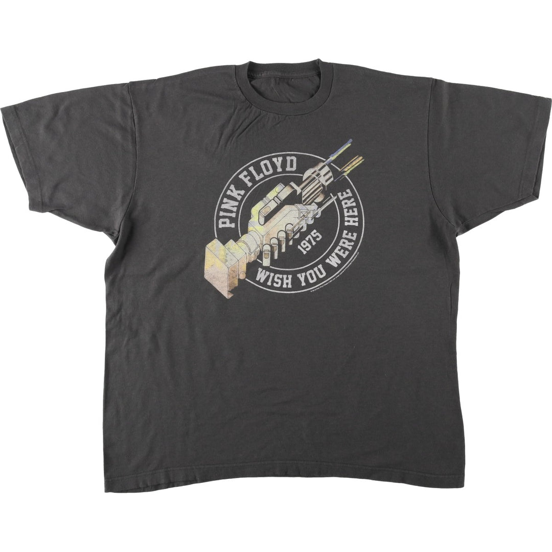 PINK FLOYD Pink Floyd Band T-shirt Band T Men's L size unclear black type Vintage Second Hand