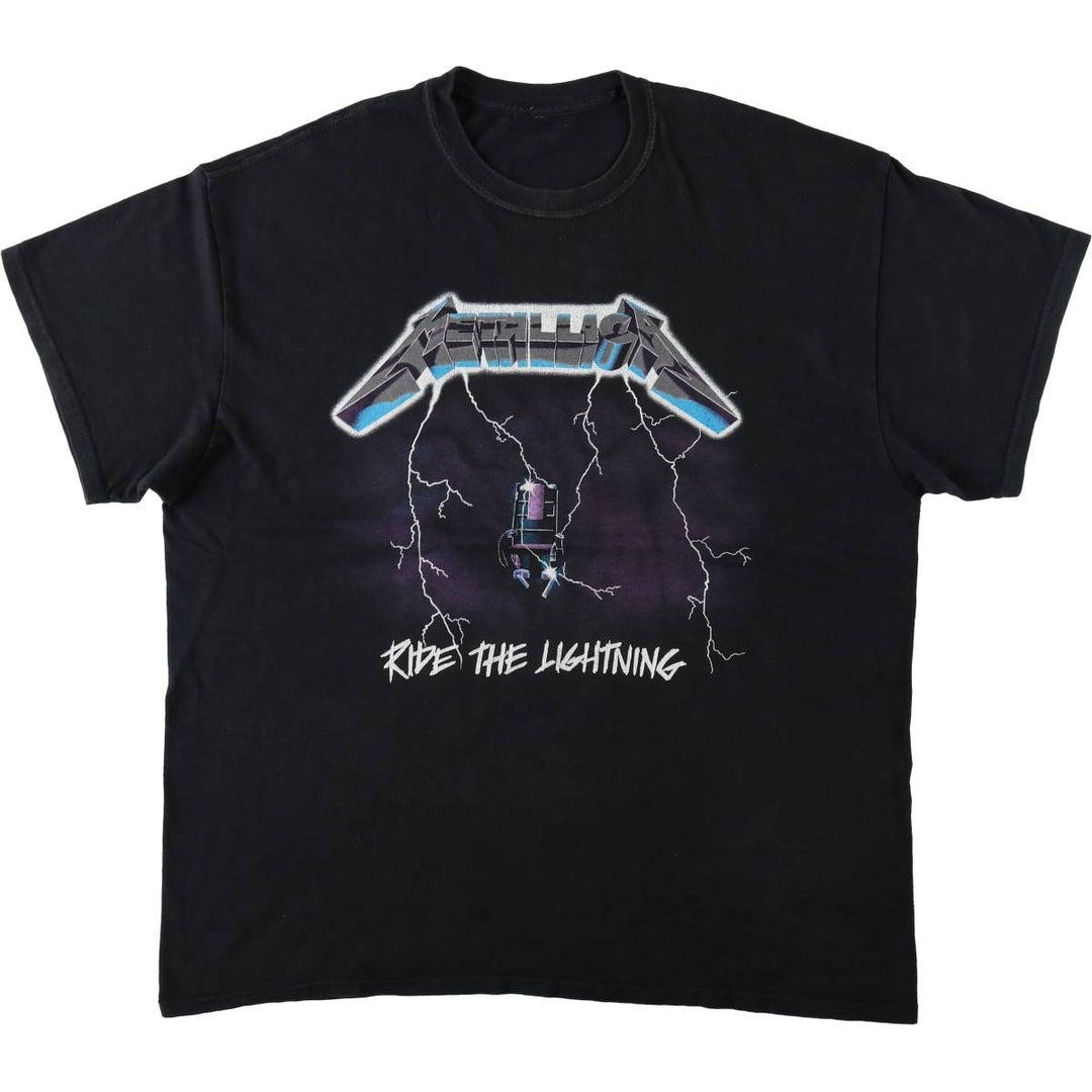 METALLICA Metallica Band T-shirt Band T Men's XL size unclear black type Vintage Second Hand