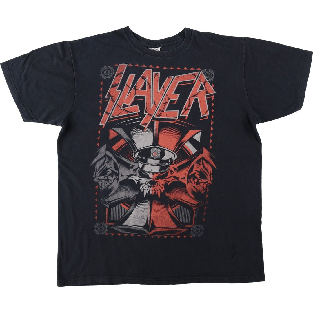 Bay Island SLAYER Band T-Shirt (Men's XL equivalent) cotton black type Vintage Second Hand