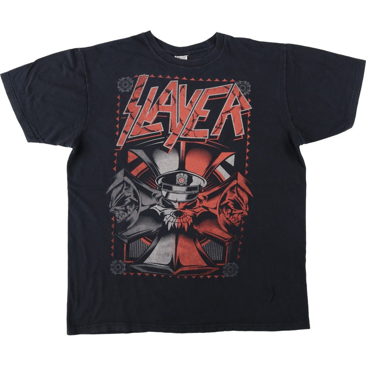 Bay Island SLAYER Band T-Shirt (Men's XL equivalent) cotton black type Vintage Second Hand