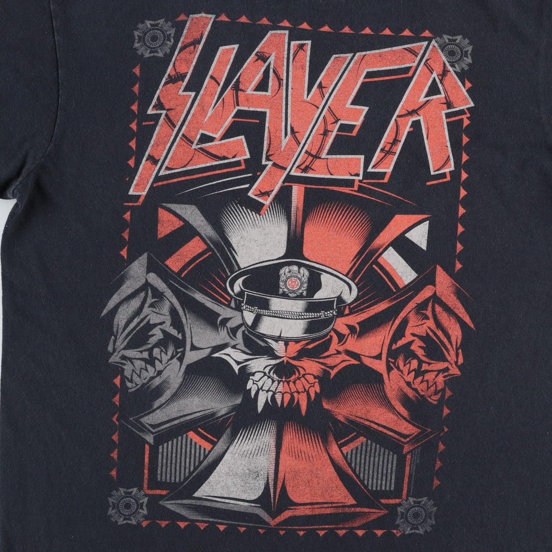 Bay Island SLAYER Band T-Shirt (Men's XL equivalent) cotton black type Vintage Second Hand