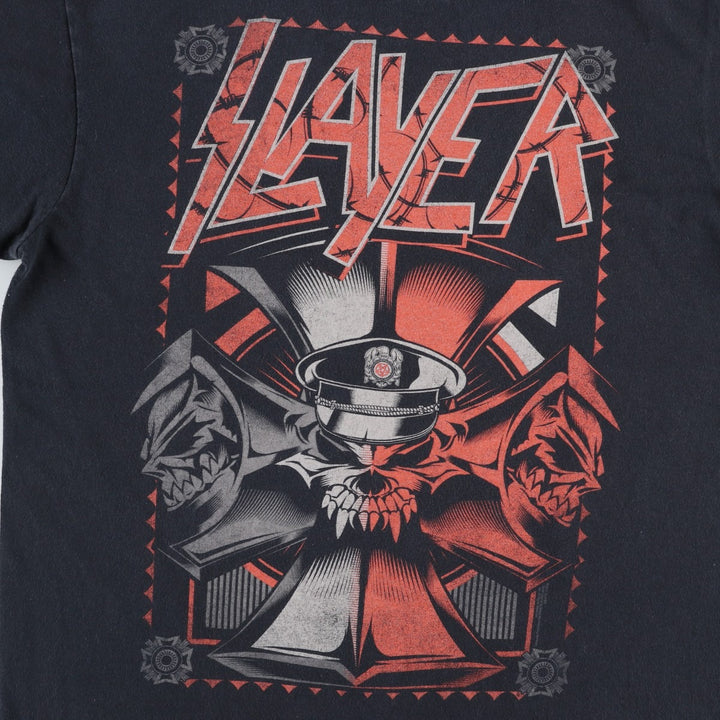 Bay Island SLAYER Band T-Shirt (Men's XL equivalent) cotton black type Vintage Second Hand