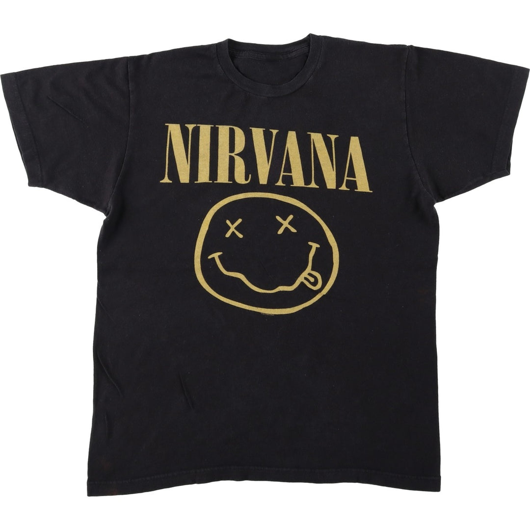 NIRVANA Nirvana Band T-shirt, Band T, Men's S size unclear black type Vintage Second Hand