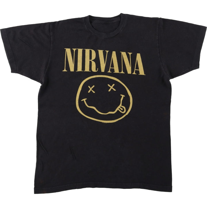 NIRVANA Nirvana Band T-shirt, Band T, Men's S size unclear black type Vintage Second Hand