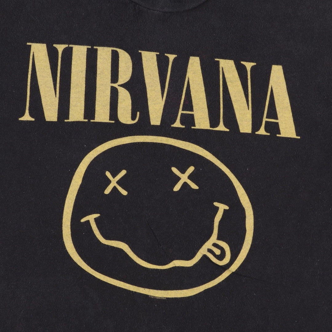 NIRVANA Nirvana Band T-shirt, Band T, Men's S size unclear black type Vintage Second Hand