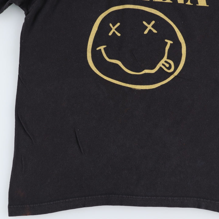 NIRVANA Nirvana Band T-shirt, Band T, Men's S size unclear black type Vintage Second Hand