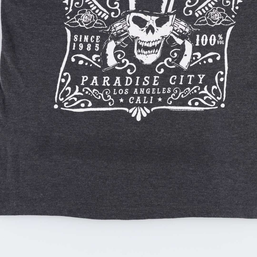 Bravado GUNS N' ROSES Skull Pattern Band T-Shirt (Men's Size M) cotton black type Vintage Second Hand